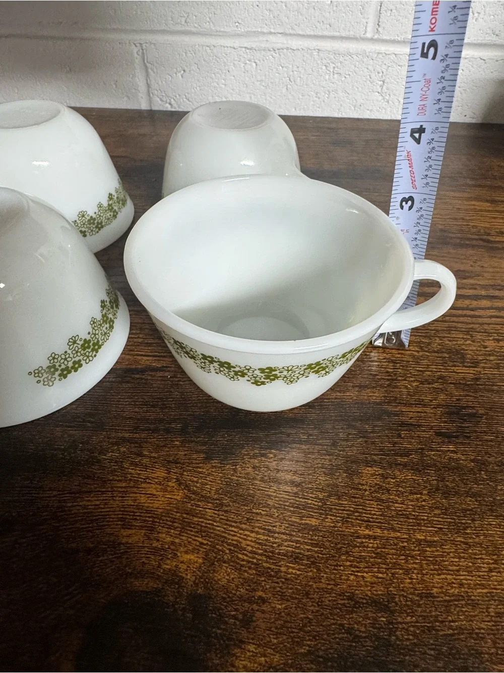 Pyrex Corning crazy daisy tea coffee cup - Set of 4